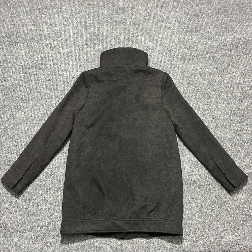 Forever 21 Womens Overcoat Size‎ Small Black Full Zip Snap Closure Funnel Neck - Picture 8 of 9